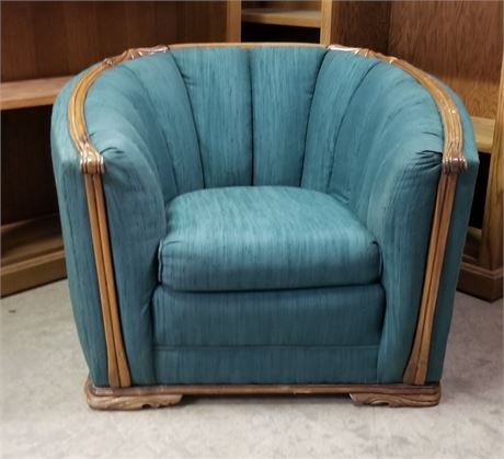 Plush Vintage Accent Chair
