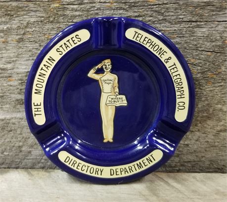 Vintage Telephone & Telegraph Ashtray