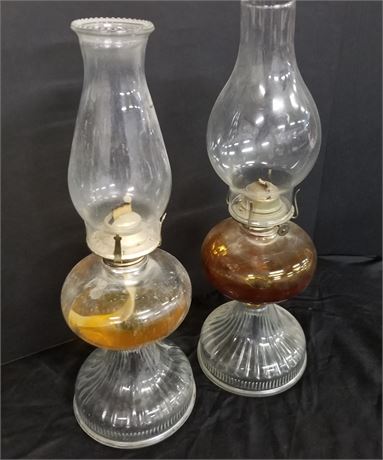 2 Vintage Oil Lamps