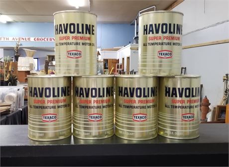 Vintage Havoline Oil Cans... Full