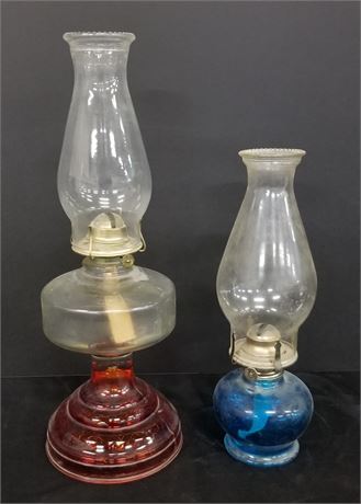 2 Vintage Oil Lamps