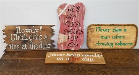 Vintage Wood Wall Signs/Decor-21x10