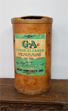 Vintage Laminate wood Floor Cleaner Lidded Container
