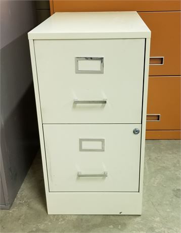 2 Drawer Metal Filer Cabinet-15x22x21 (beige) #2