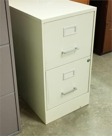 2 Drawer Metal Filer Cabinet-15x22x21 (beige) #3