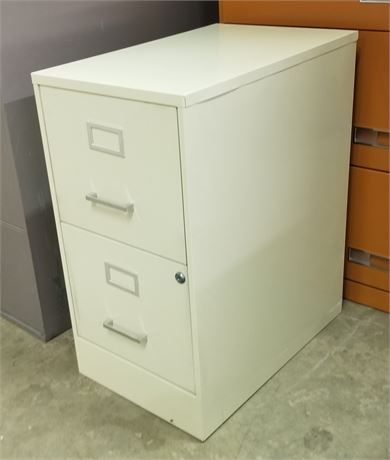 2 Drawer Metal Filer Cabinet-15x22x21 (beige)