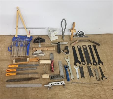 Assorted Files/Calipers/Saw Wrenches