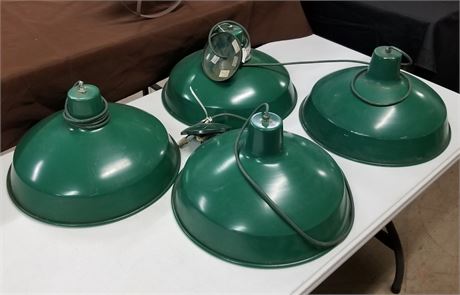 16" Retro Metal Dome Track Light Fixtures (Green)