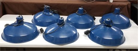 16" Retro Metal Dome Track Light Fixtures (Blue)