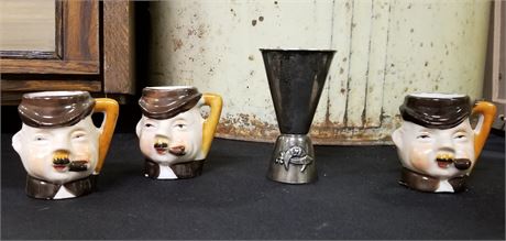 Vintage Shriner Jigger & Shot Glasses