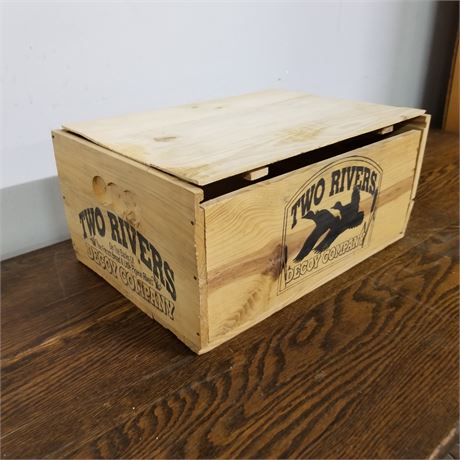 "Two Rivers" Wood Decoy Box