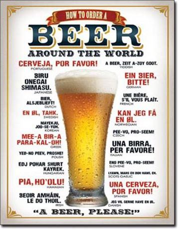 "How to Order a Beer" Metal Sign * 12.5" x 16"