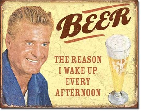 Beer is the Reason Metal Sign...16" x 12.5"