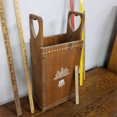 Advertising Yard Sticks & Wood Caddy