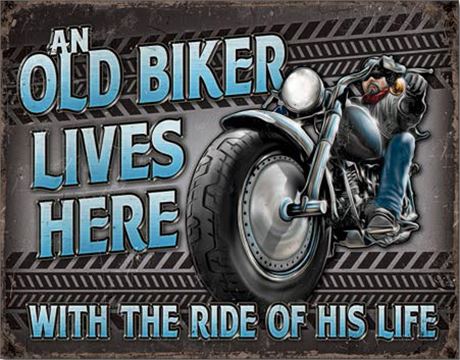 "The Ride of His Life" - Metal Sign