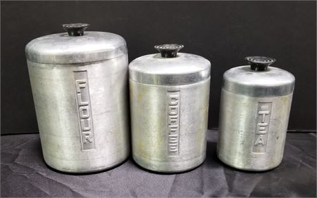 Vintage Nesting Kitchen (flour, coffee, tea) Canisters