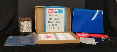 Vintage Interchangeable Pepsi Sign Kit