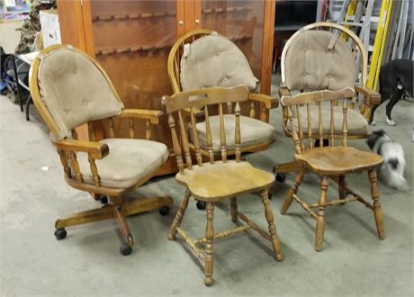 5 Upholstered &  Wood Chairs