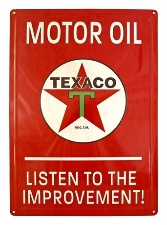 Texaco Motor Oil Repro Metal Sign