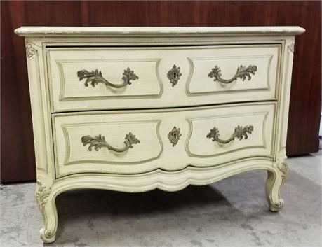 2 Drawer White Dresser - 34x20x25