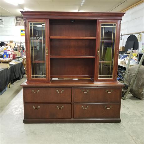 Kimball Office File Cabinet/Hutch...74x20x80