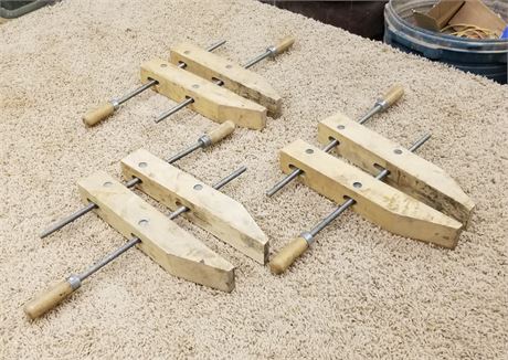 Three 14" Jorgenson Wood Screw Clamps