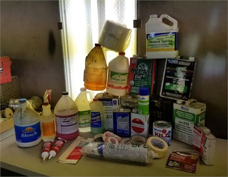 Assorted Stripping and Woodworking Chemicals