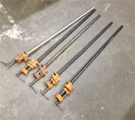 Five 32" Pipe Clamps