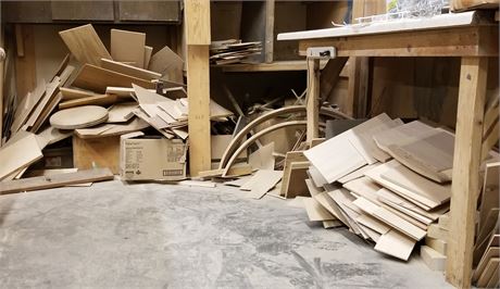 A Corner Full Of Collectible Hardwood Odds and Ends