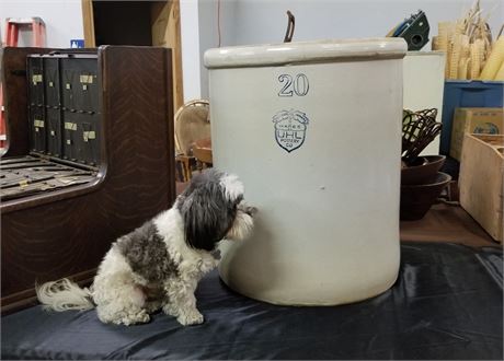 Huge 20 Gal. Antique Crock - 18x20