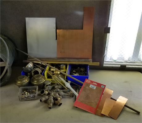 Assorted Brass Bed Components