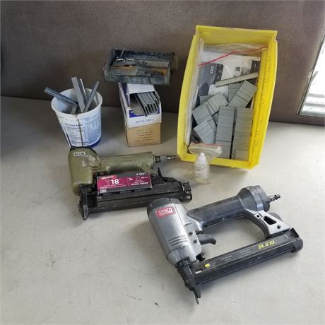 2 - Pneumatic Staplers w/ Extras