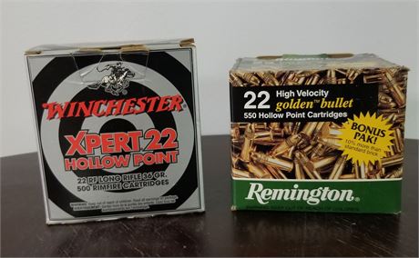 1 Box Remington .22 LR 500 Rnds & 1 Partial Box Remington .22 LR