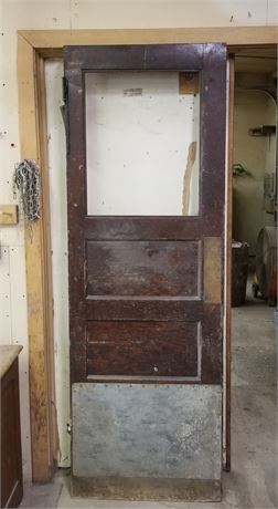 Vintage Swinging Wood Door - 29x84