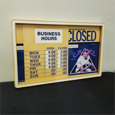 Vintage Camel Business Hours Sign - 11x17