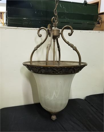 Vintage Pendant Light - 26"x16"dia. w/ 20" drop