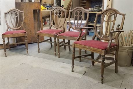 Four Antique Dining Chairs