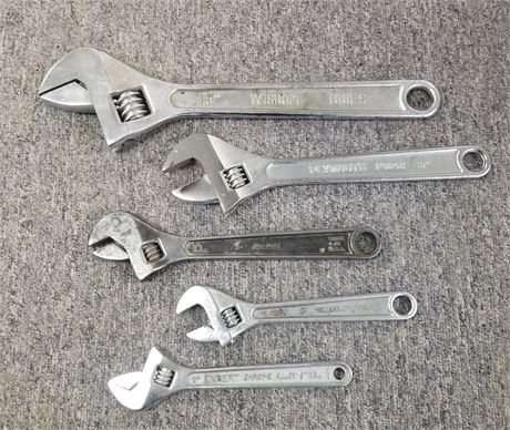 Assorted Adjustable Wrenches