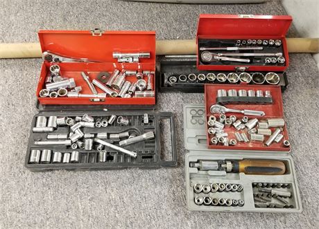 Assorted Mini Sockets/Drives/Extensions/Cases