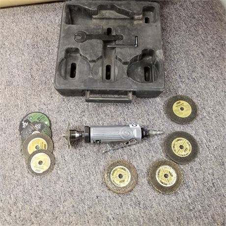 Pneumatic Cut-Off Tool with Case & Extras