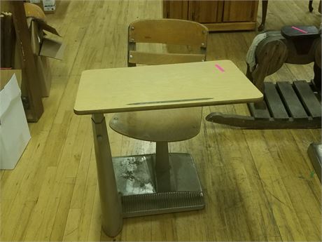 Vintage School Desk with Added Features