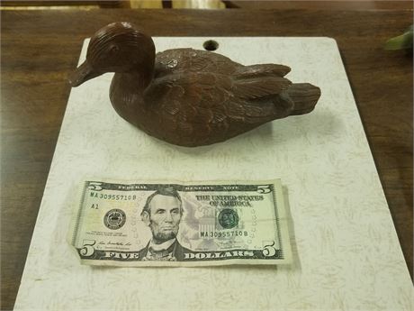 Brown Duck Figurine