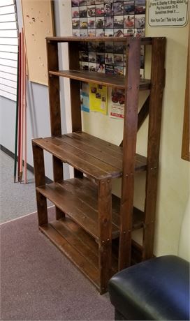 Rustic Wood Shelving Unit - 37x18x60