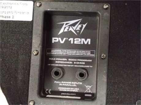 Peavey PV 12M speakers/monitors