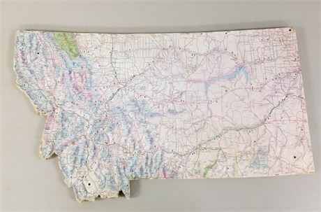 Wood Map of Montana - 25" x 15"