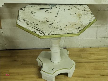 Small Vintage Table Painted White