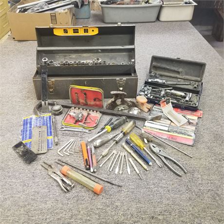 Assorted Tools & Tool Box