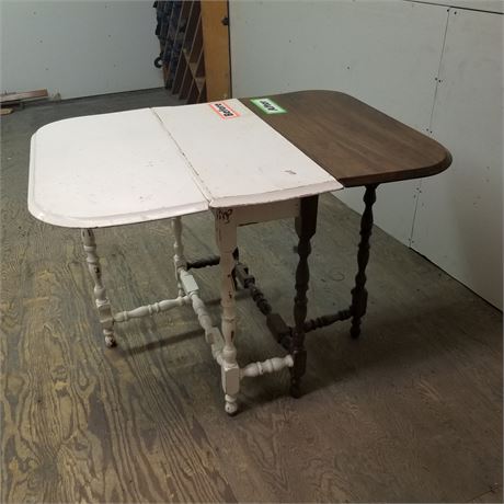 Vintage Wood Drop Leaf Table