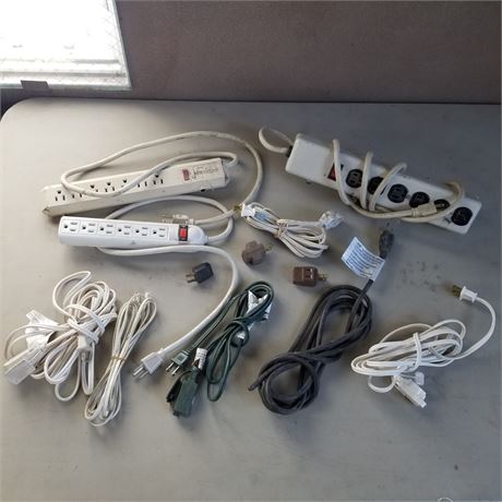 Assorted Power Strips & Cords