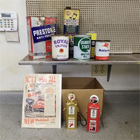 Vintage Collectible Gas Banks & Oil Cans